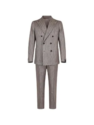 Lardini Iconic ダブルスーツ | ブラウン | FARFETCH JP