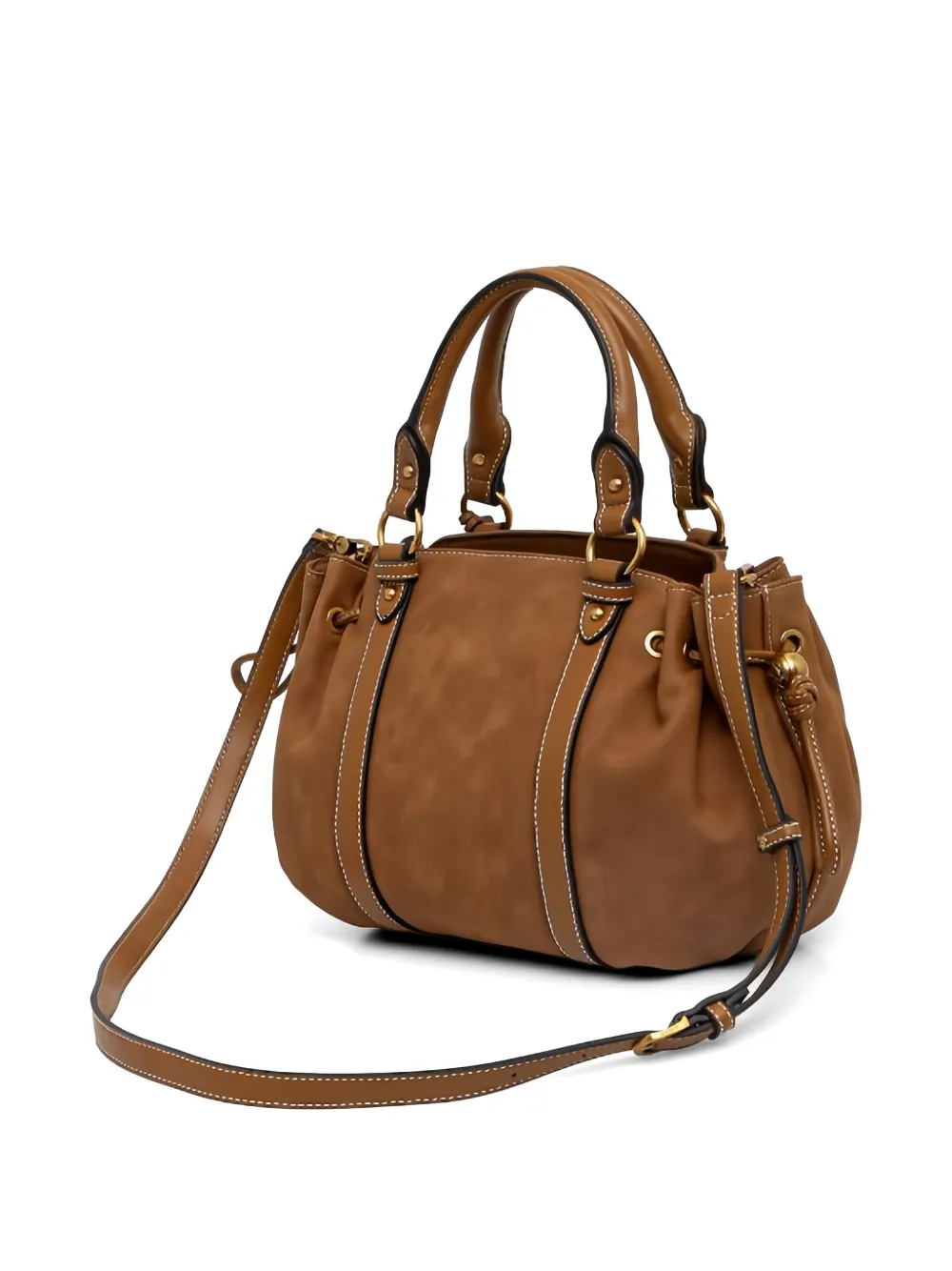  Liu Jo Drawstring Top Handle Satchel - Brown 