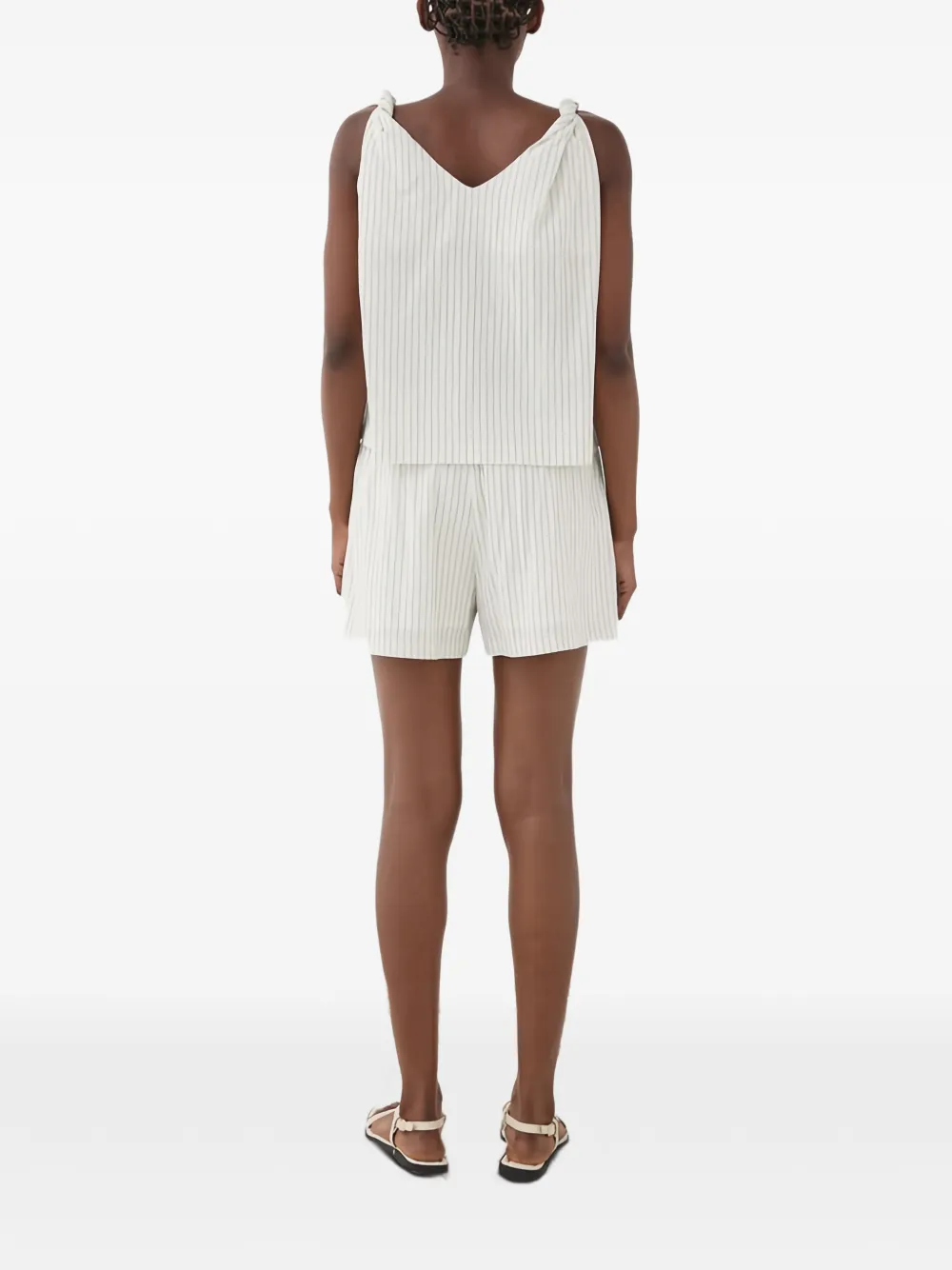  Eleh Knotted Striped Top - Neutrals 