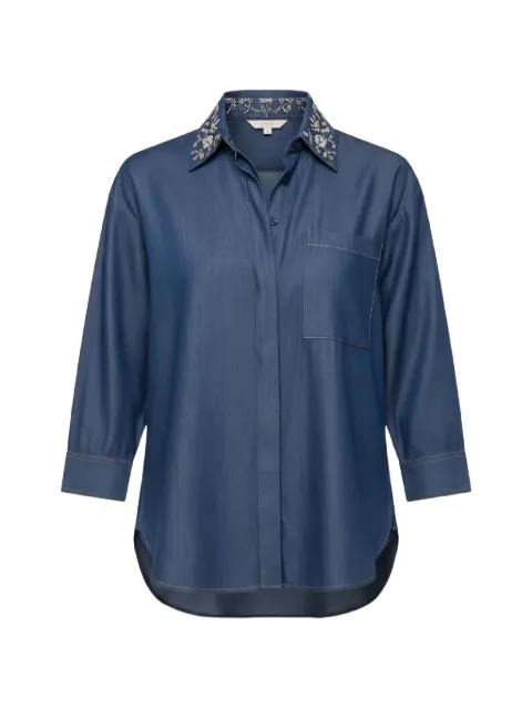 LIU JO Jeanshemd mit abnehmbarem Kragen