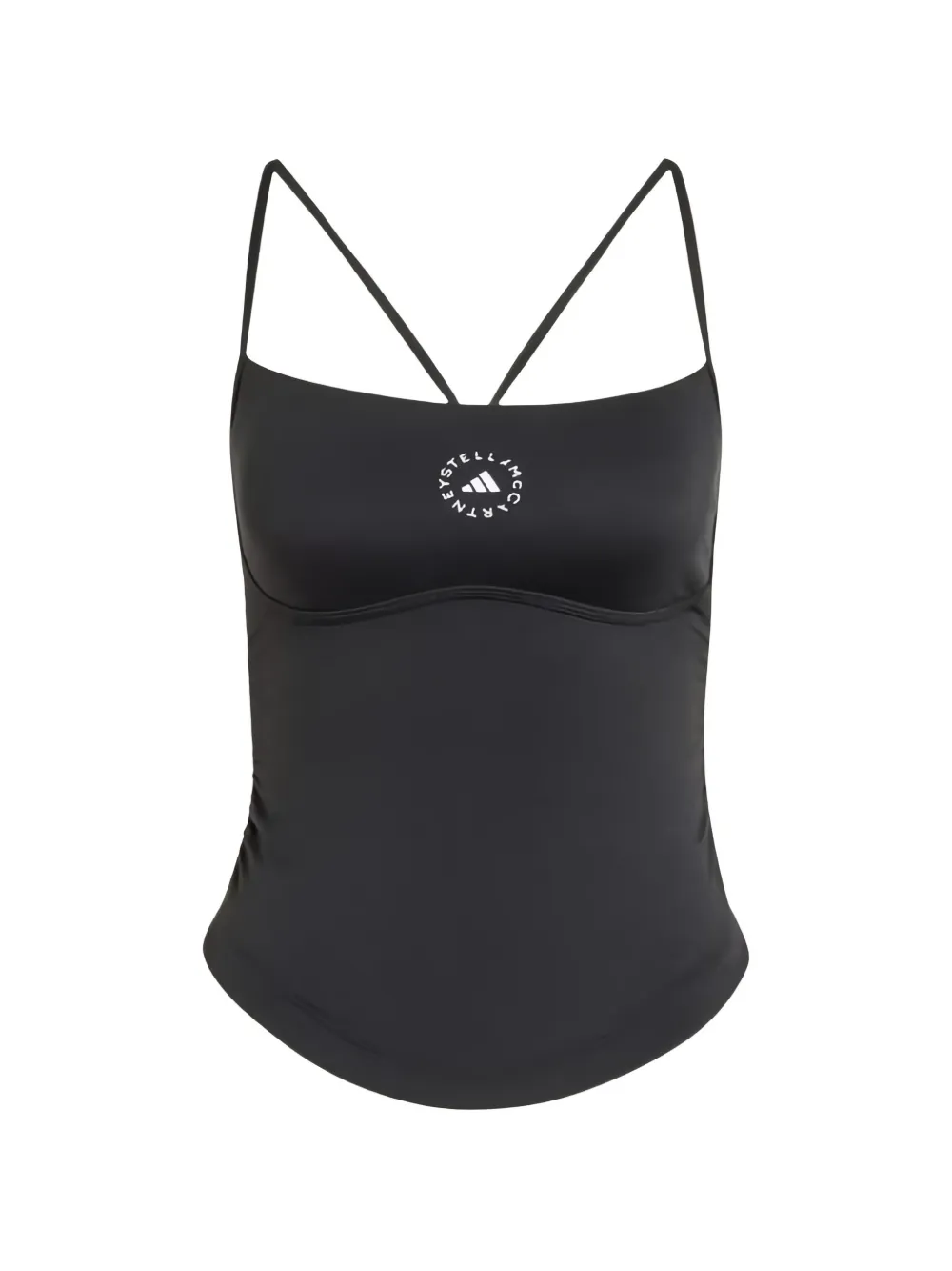 adidas by Stella McCartney spaghetti strap crop top - Nero