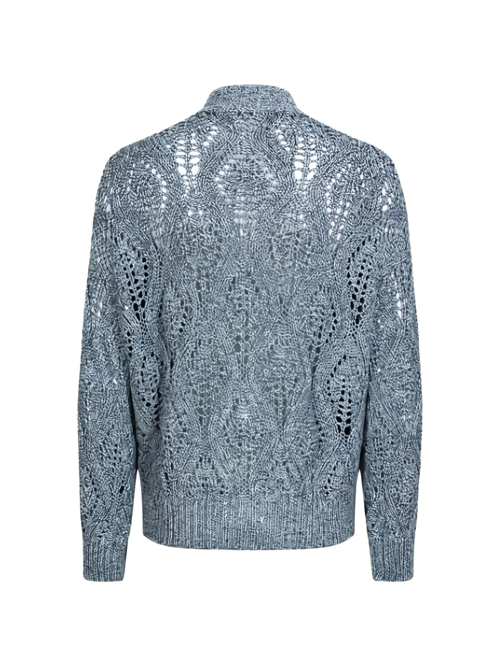  Eleventy Pointelle-knit Button-up Cardigan - Azul 
