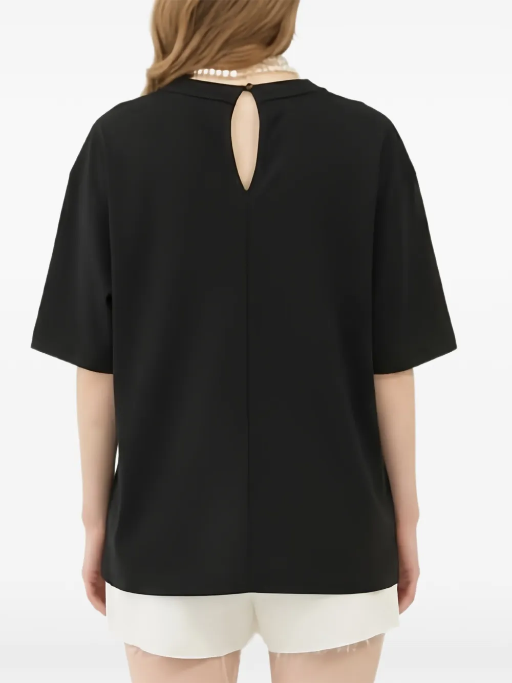  Eleh Open Back T-shirt - Black 