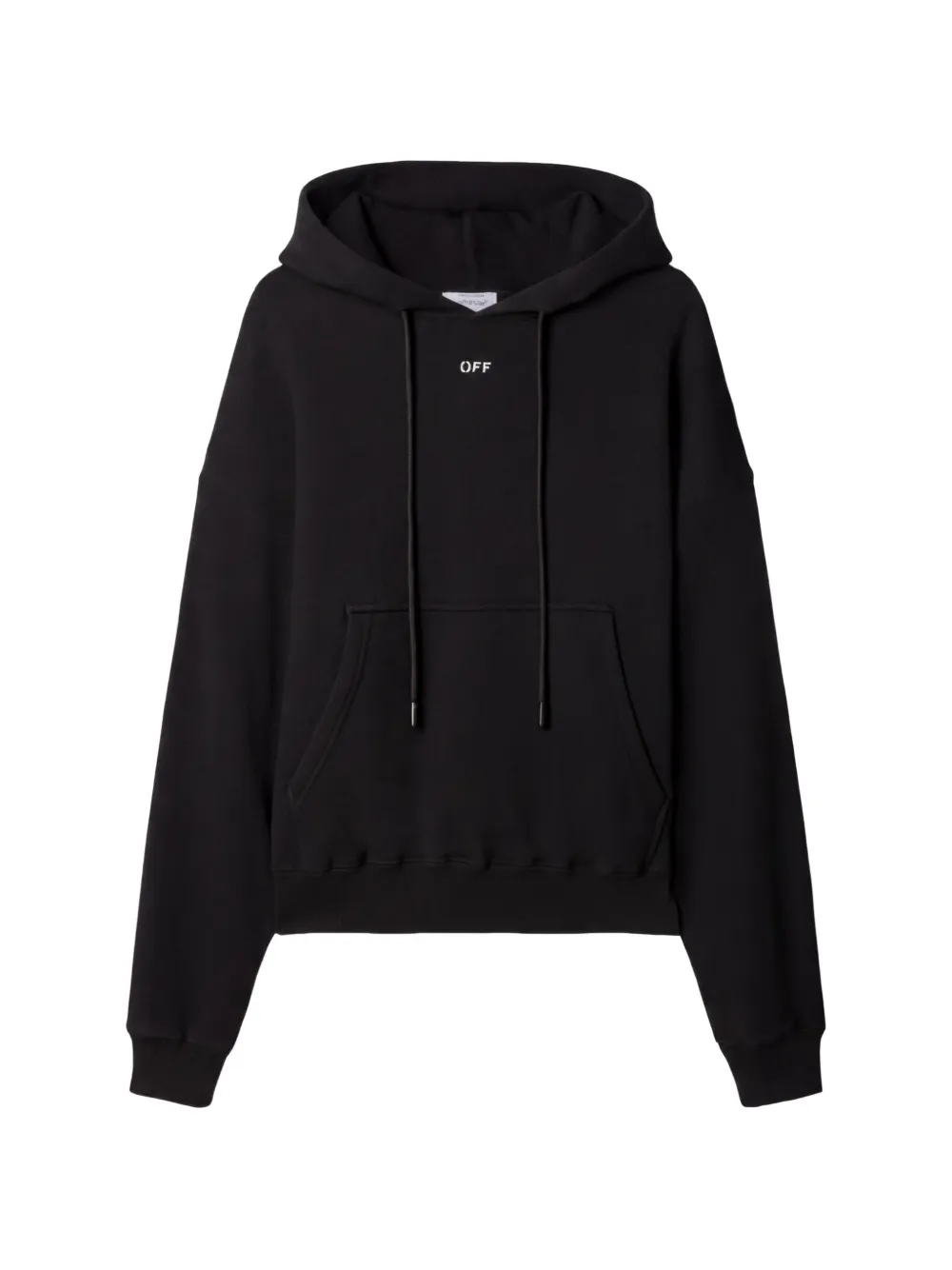 Off-White Felpa con cappuccio e tasca a marsupio - Nero