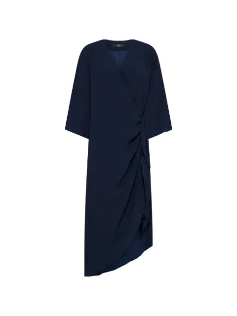 Seventy ruffled wrap midi dress