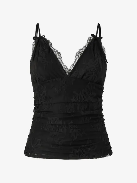PINKO top fruncido de encaje
