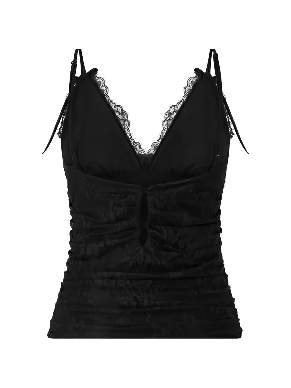 PINKO Top met ruches en kant Zwart