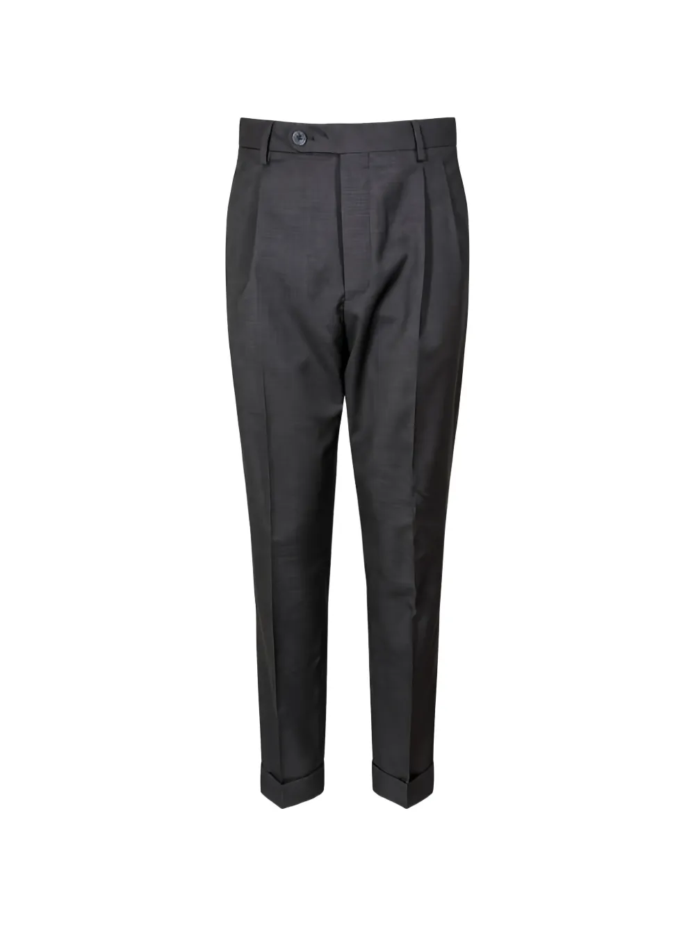 Gta pleated turned-up trousers - Marrone
