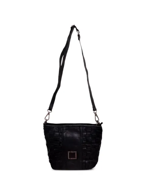 Campomaggi Beth woven-design studded shoulder bag