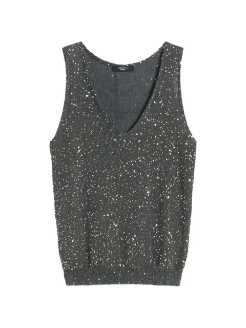 Weekend Max Mara Wkdtempo sequin V-neck top