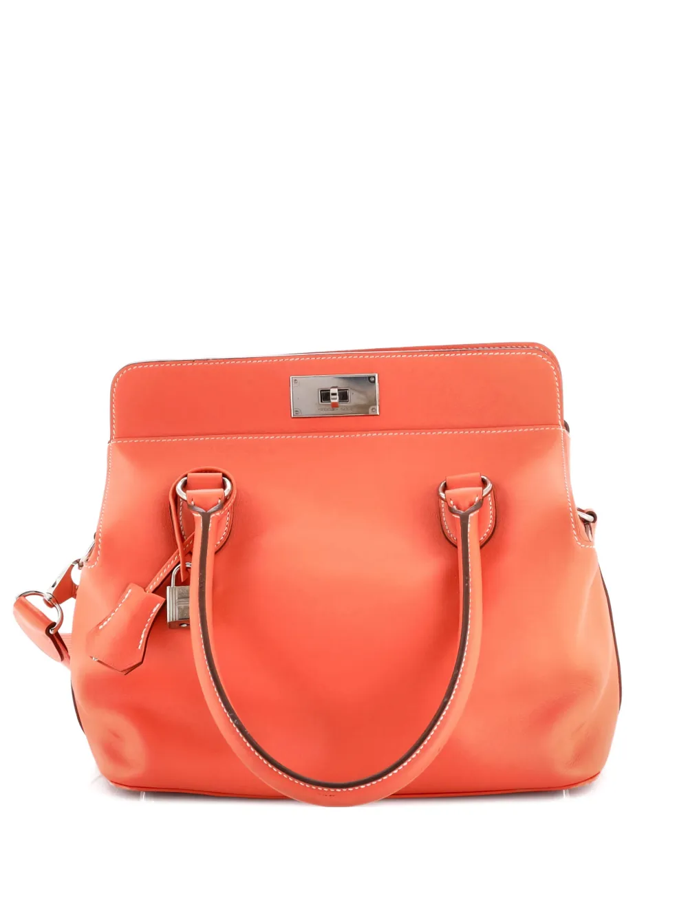 Pre-owned Hermes Toolbox Bag Swift 26 Satchel In Orange