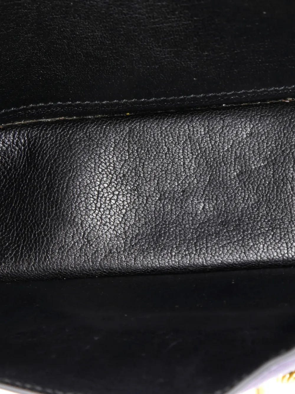 Pre-owned Prada Cahier Chain City Calf And Saffiano Clutch Bag In Black