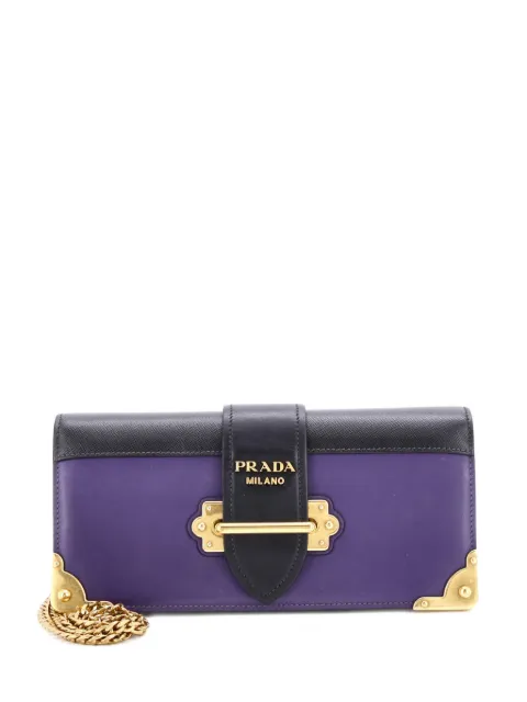 Prada Pre-Owned Cahier Chain City Calf and Saffiano clutch bag