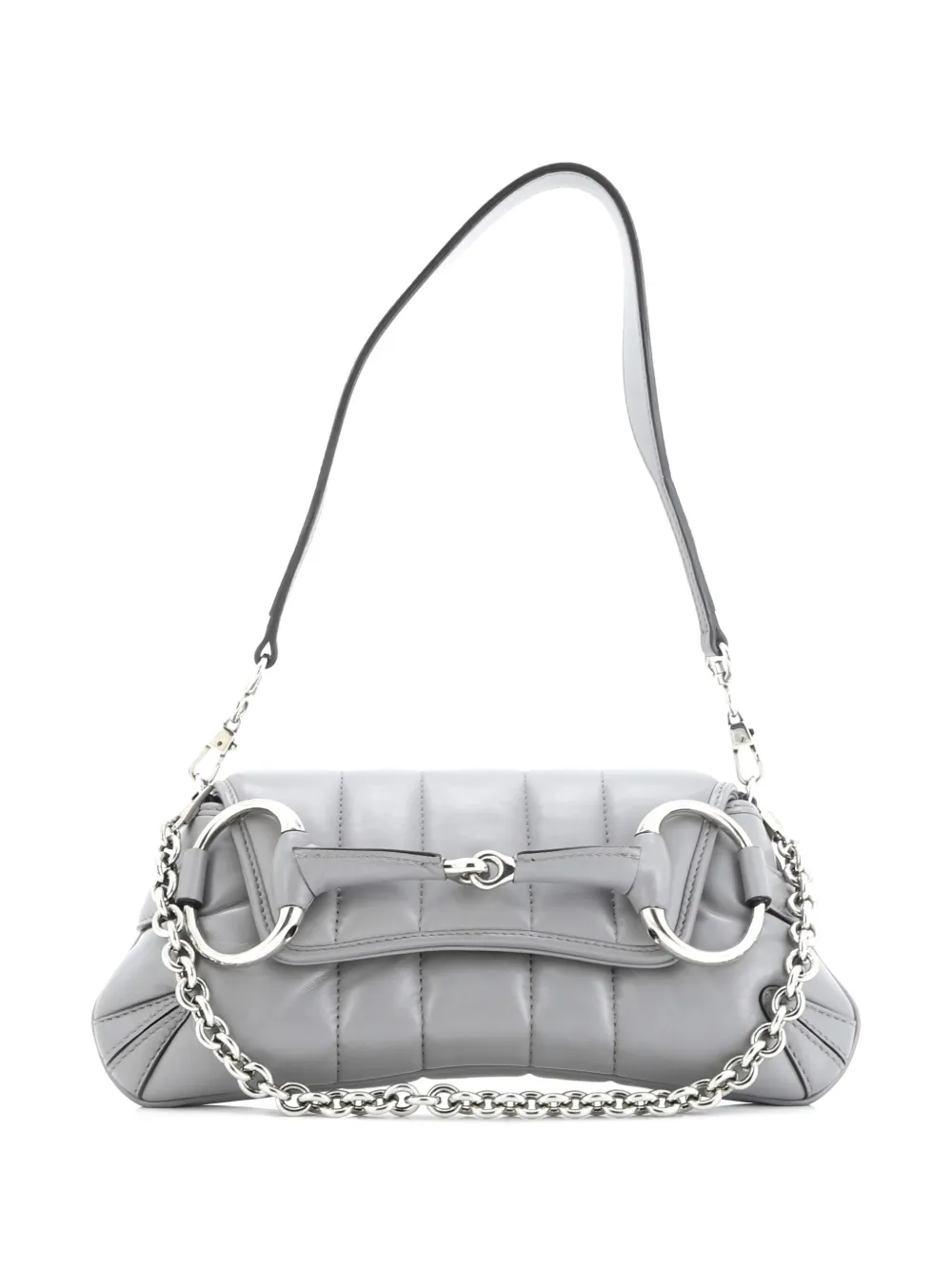 Gucci Pre-Owned Horsebit Chain Vertical Quilted Leather Small shoulder bag - Grigio