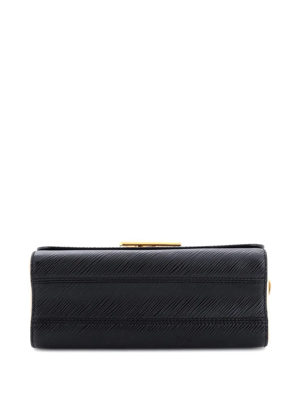 Pre-owned Louis Vuitton Twist Top Handle Bag Limited Edition Crafty Epi Leather Mm Satchel In Black