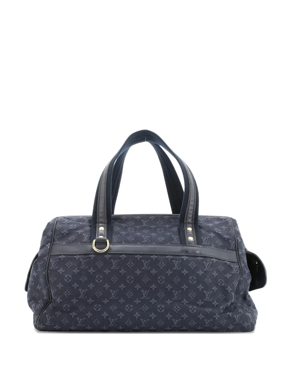 Pre-owned Louis Vuitton Josephine Handbag Mini Lin Gm Satchel In Blue