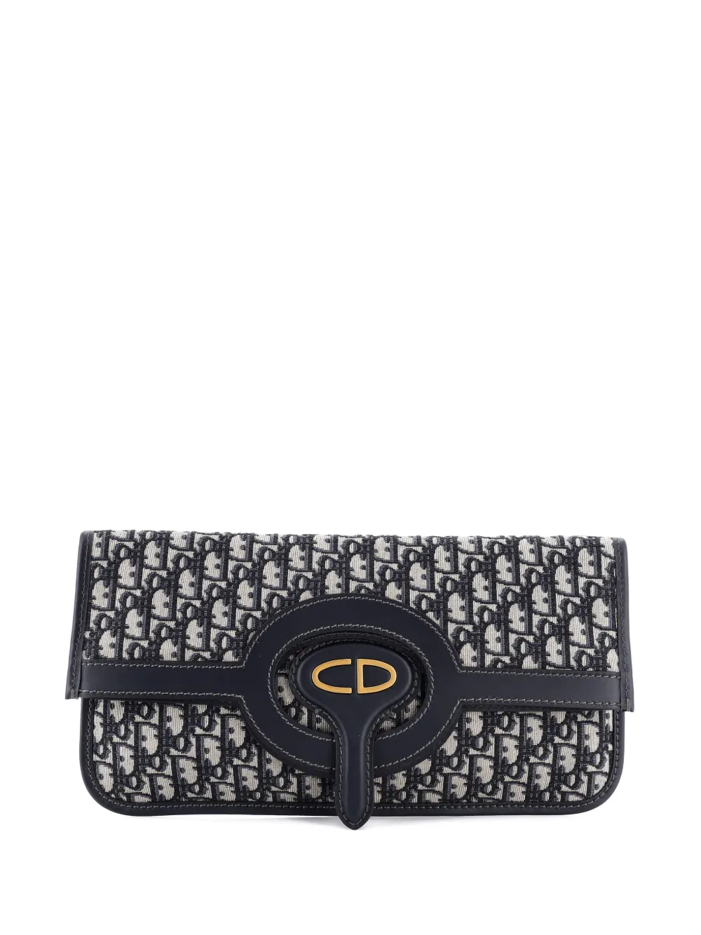 Christian Dior Pre-Owned Fold Over Oblique Canvas clutch bag | Blue | Image 1