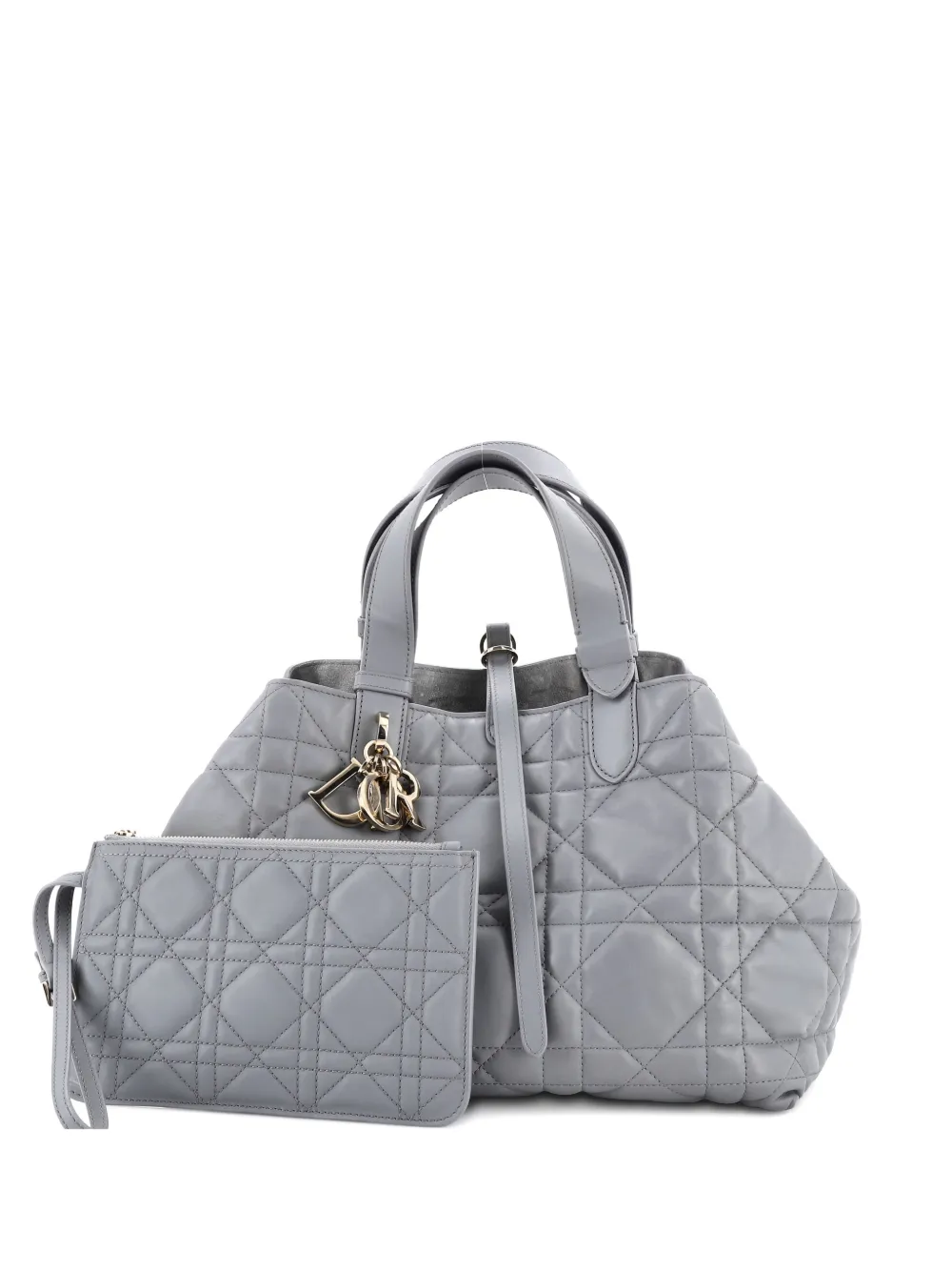 Christian Dior Pre-Owned Toujours Macrocannage Quilt Calfskin Medium tote bag - Grigio