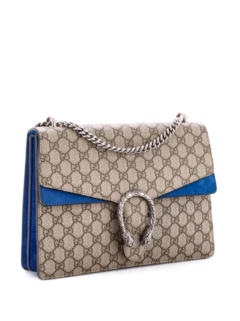 Pre-owned Gucci Dionysus Bag Gg Coated Canvas Medium Shoulder Bag In Blue