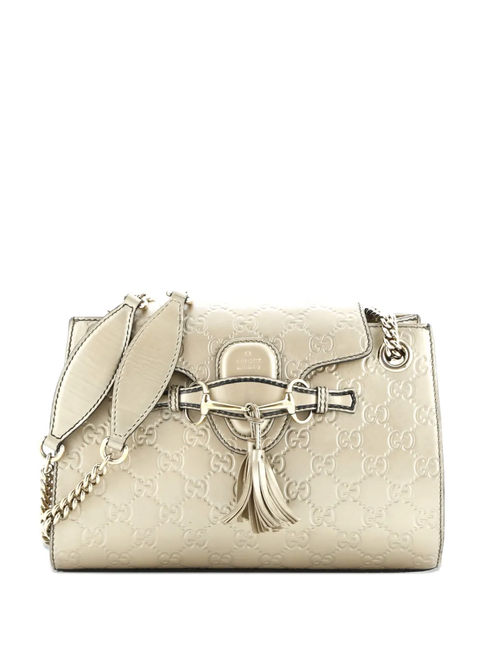 Gucci Pre-Owned Emily Chain Flap Guccissima Leather Small shoulder bag - Oro