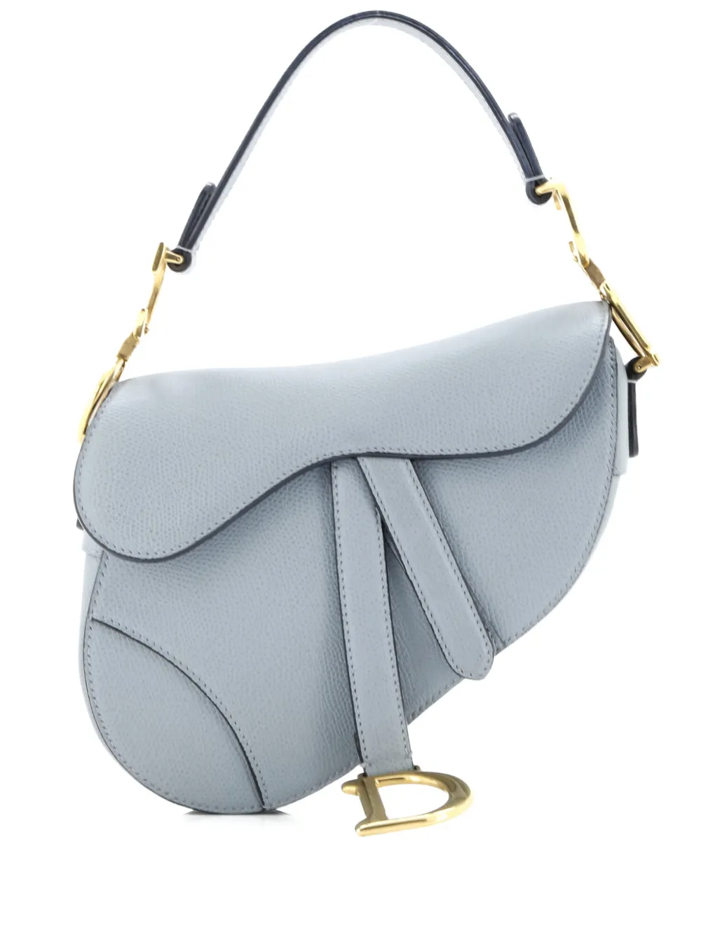 Christian Dior Pre-Owned Saddle Handbag Leather Mini shoulder bag - Grey