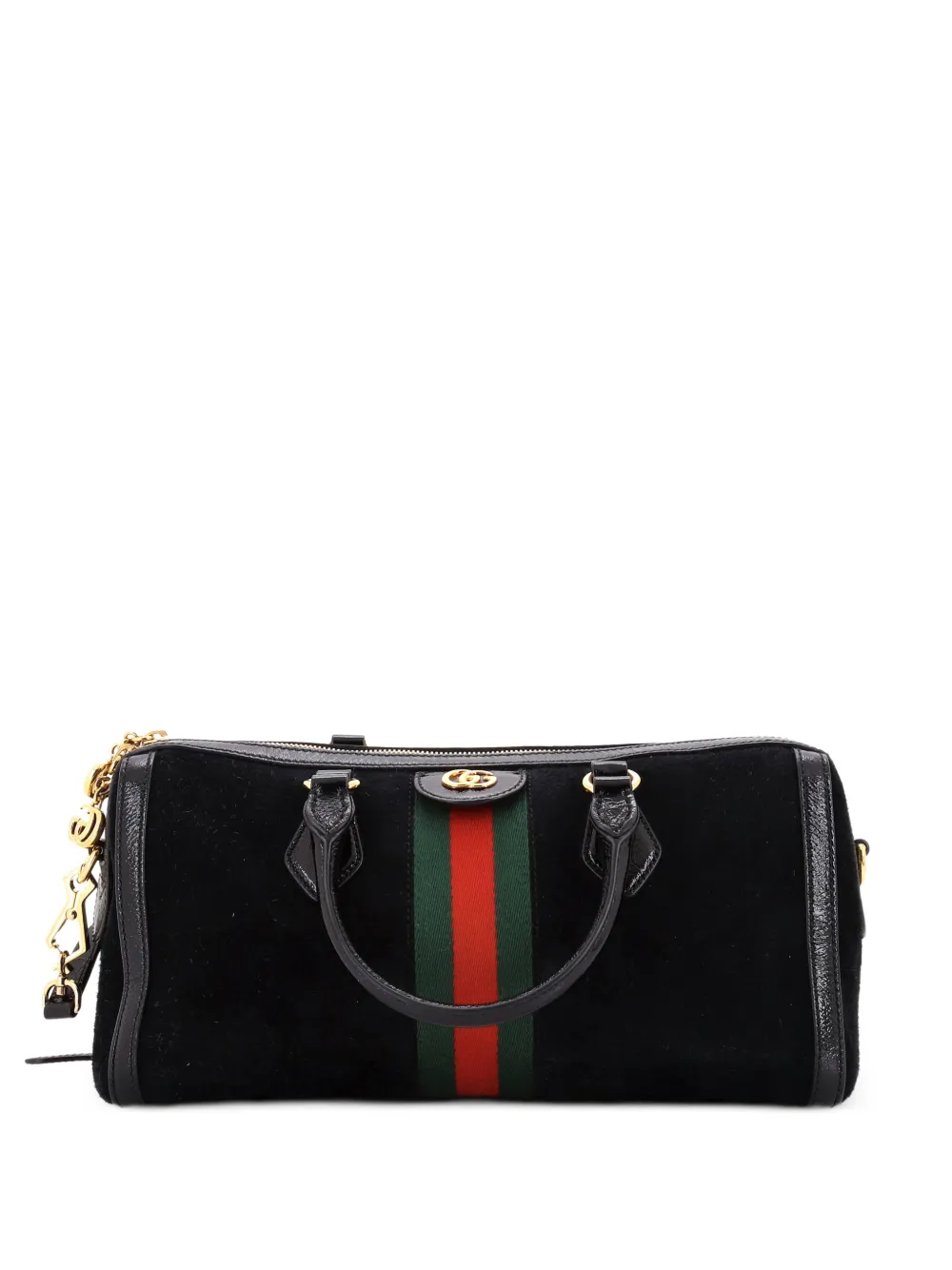 Gucci Pre-Owned Ophidia Boston Bag Suede Medium satchel - Nero
