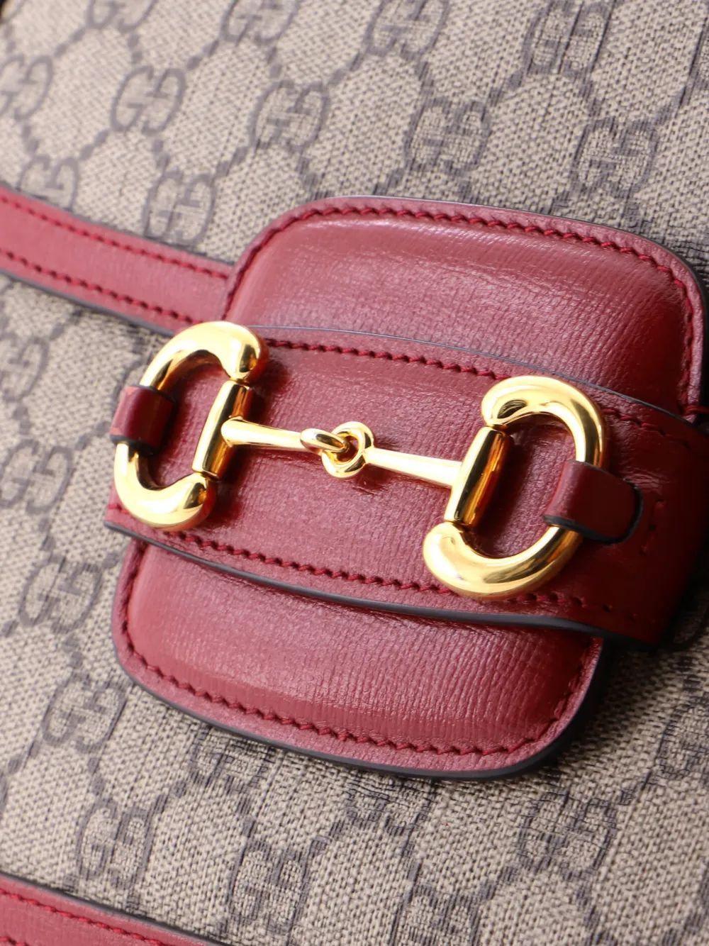 Horsebit 1955 Shoulder Bag Gg Coated Canvas With Leather Small Crossbody Bag