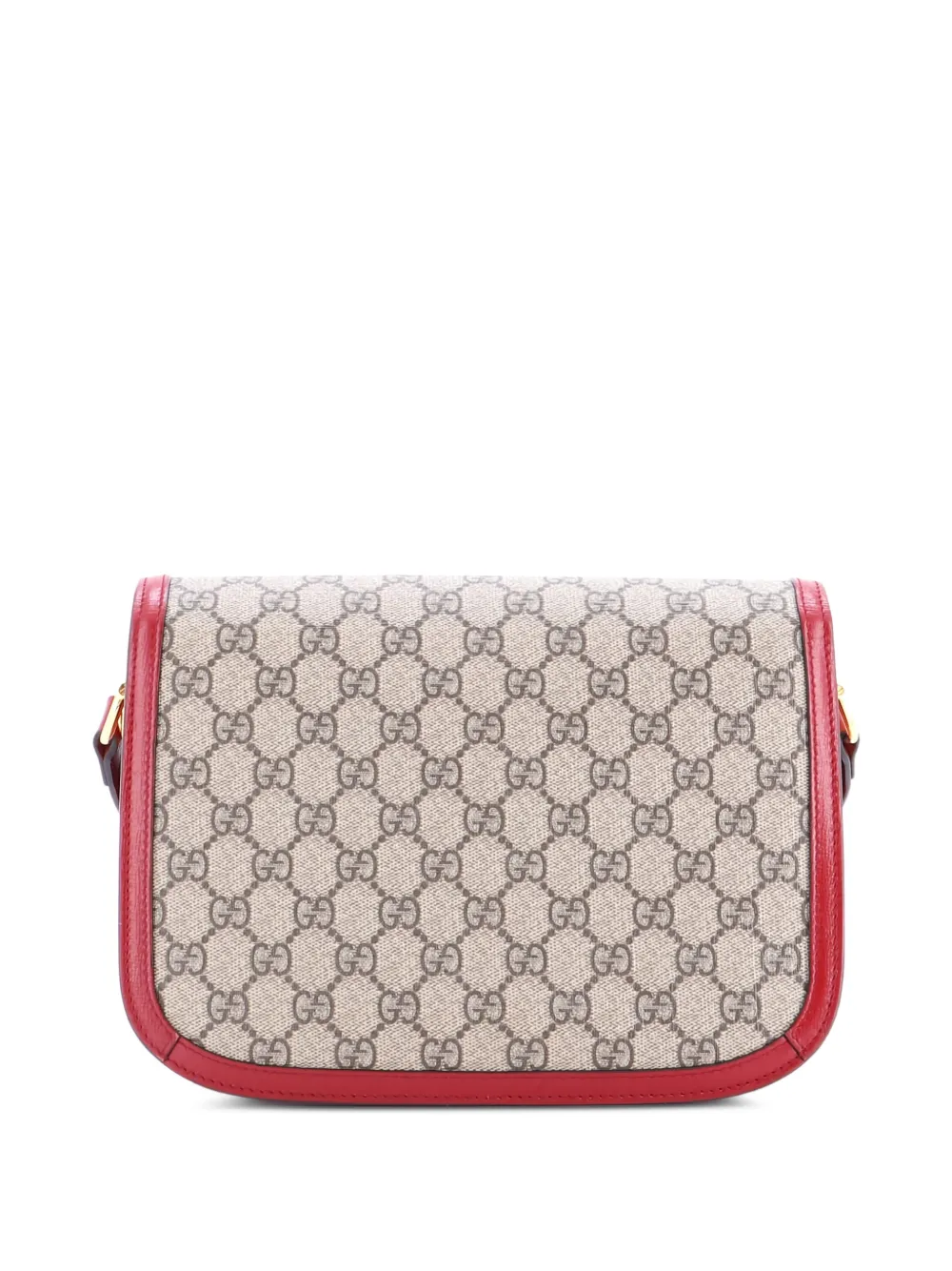  Gucci Pre-owned Horsebit 1955 Shoulder Bag Gg Coated Canvas With Leather Small Crossbody Bag - Neutro 