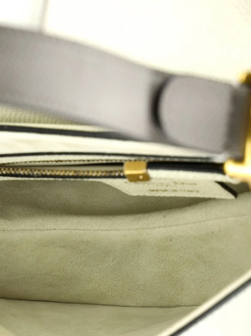 Pre-owned Dior Saddle Handbag Leather Medium Shoulder Bag In White