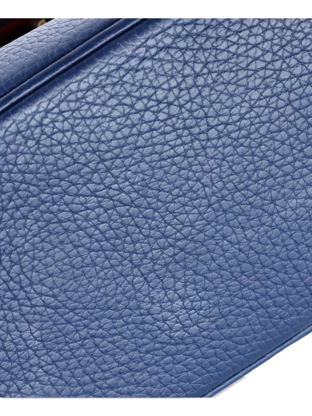 DIOR Pre-owned Be Bag Pebbled Leather Mini Satchel In Blue