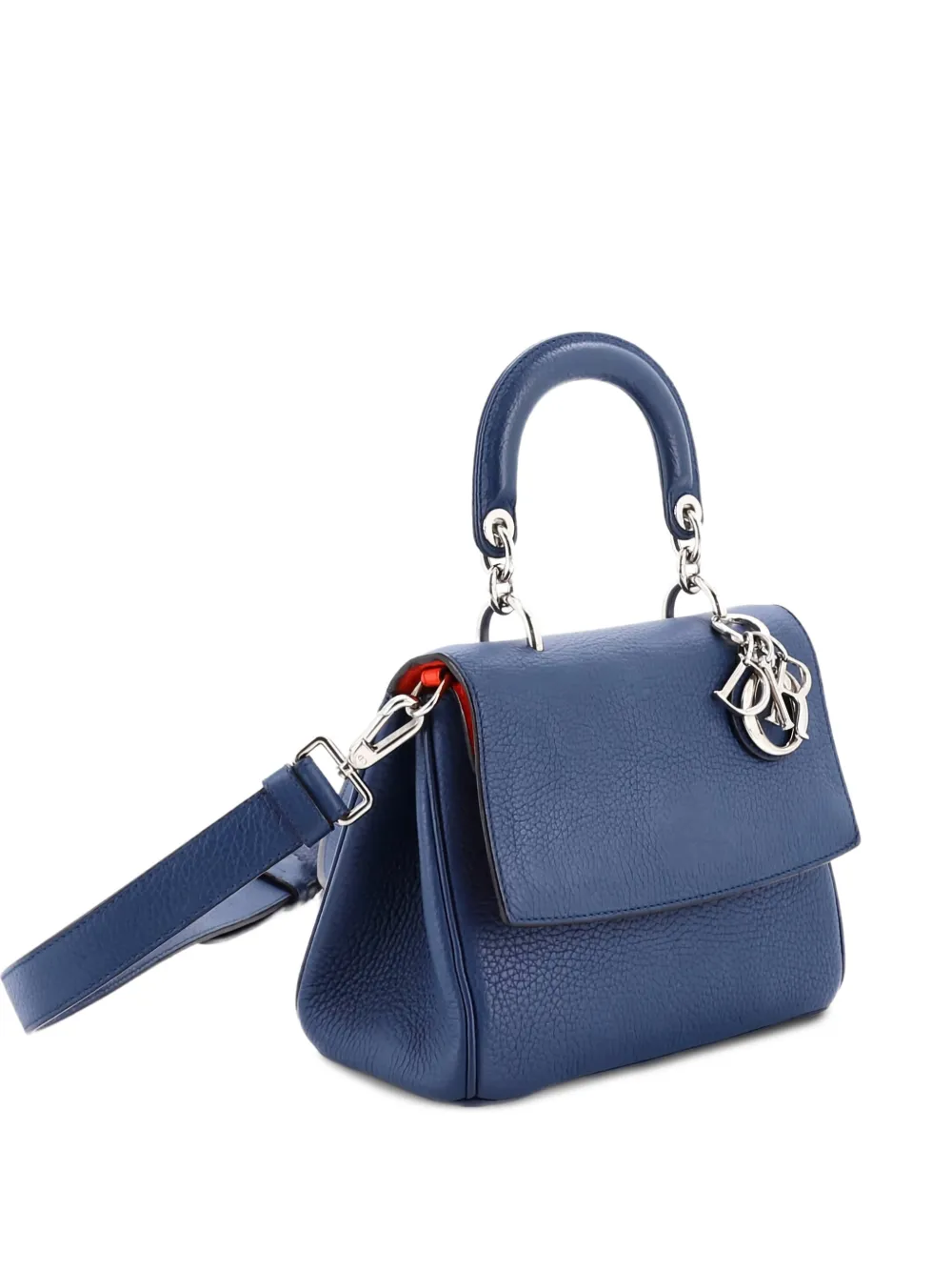 Christian Dior Pre-Owned Be Dior Bag Pebbled Leather Mini satchel | Blue | Image 1