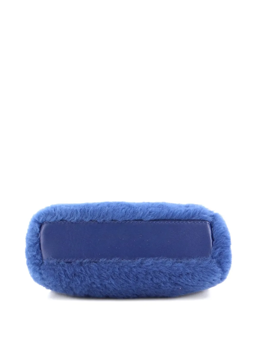 Pre-owned Fendi Peekaboo Bag Fur Micro Satchel In Blue