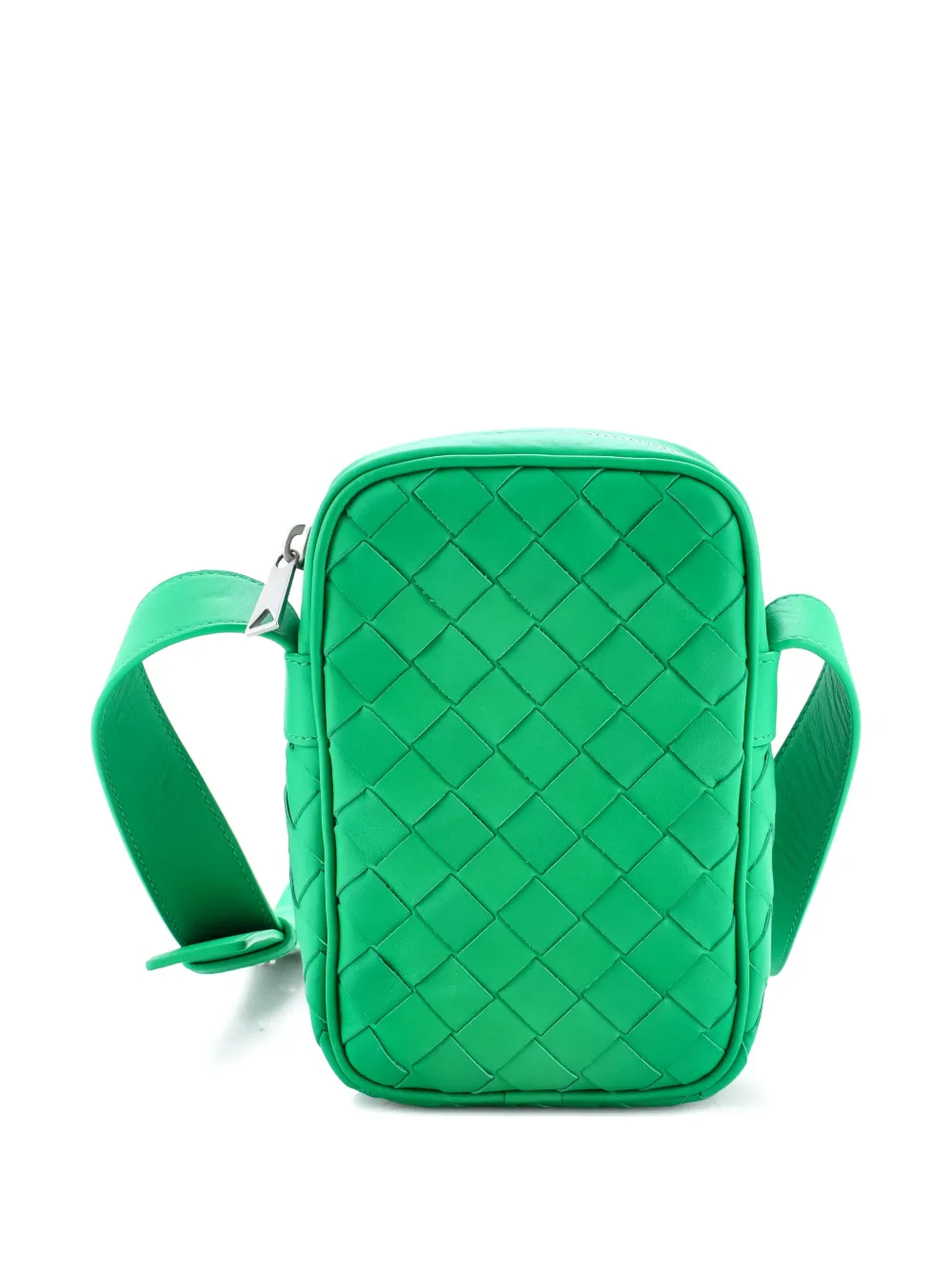 Bottega Veneta Pre-Owned Zipped Phone Intrecciato Nappa crossbody bag - Verde