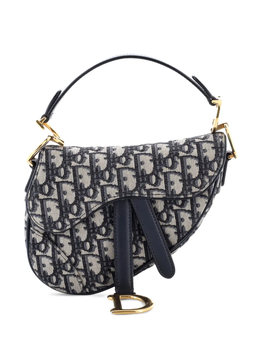 Christian Dior Pre-Owned Saddle Handbag Oblique Canvas Mini shoulder bag - Blu