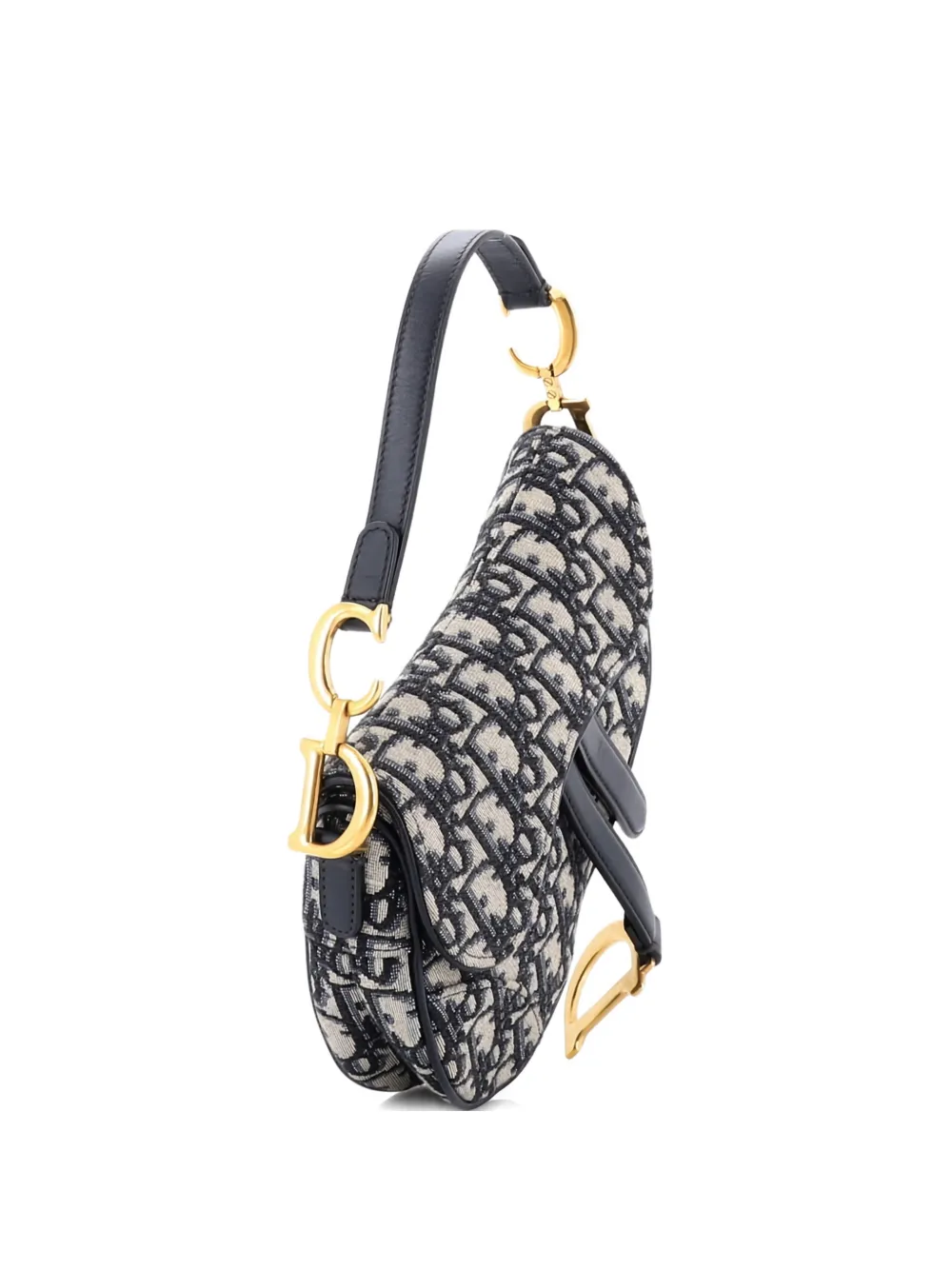 Christian Dior Pre-Owned Saddle Handbag Oblique Canvas Mini shoulder bag - Blu