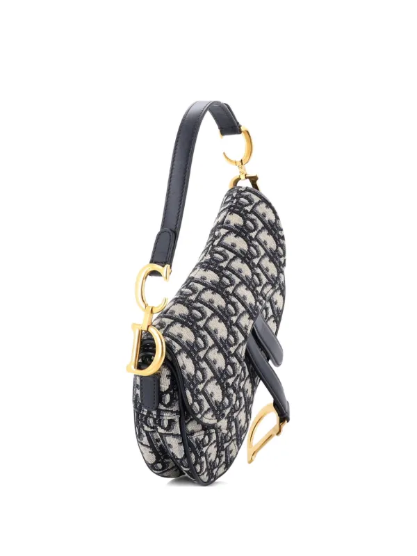 Christian Dior Pre-Owned Saddle Handbag Oblique Canvas Mini