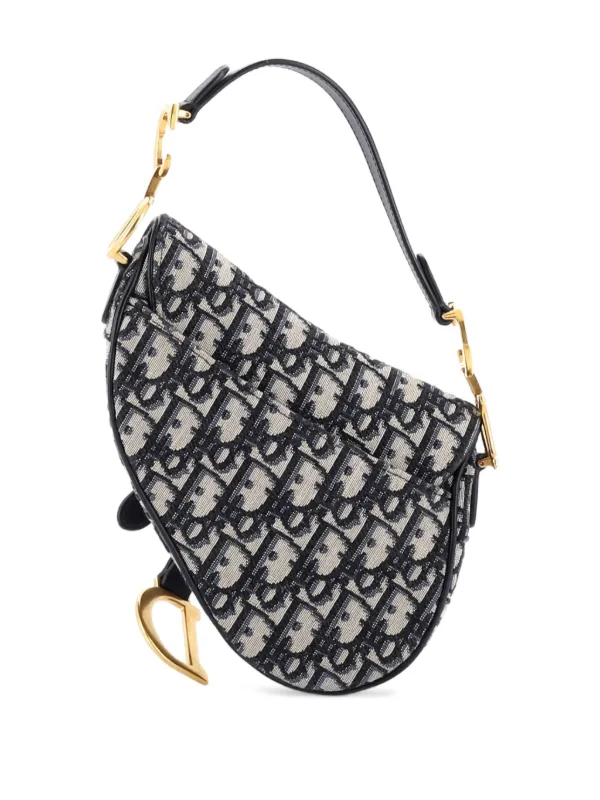 Christian Dior Pre-Owned Saddle Handbag Oblique Canvas Mini