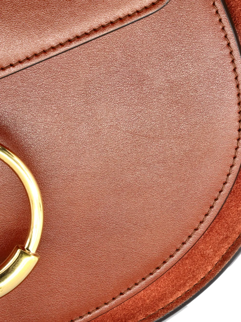 CHLOÉ Pre-owned Tess Bag Leather Large Crossbody Bag In Brown