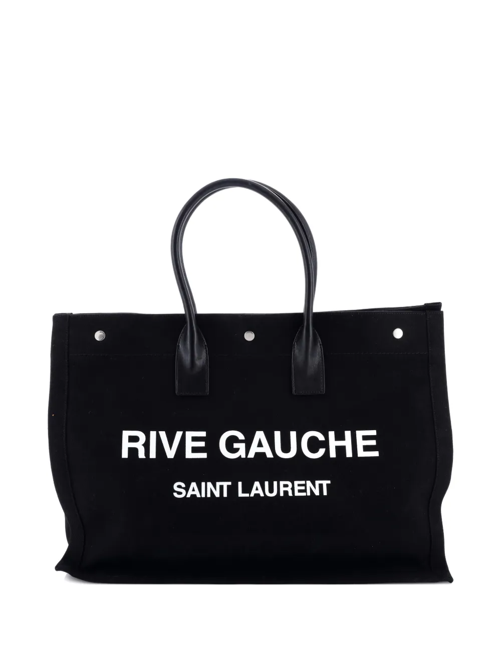 Saint Laurent Pre-Owned Rive Gauche Shopper Canvas Large tote bag | Black | Image 1