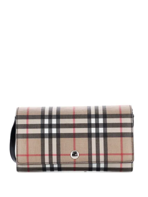Burberry Pre-Owned bolsa de hombro Hannah con correa de lona Vintage Check