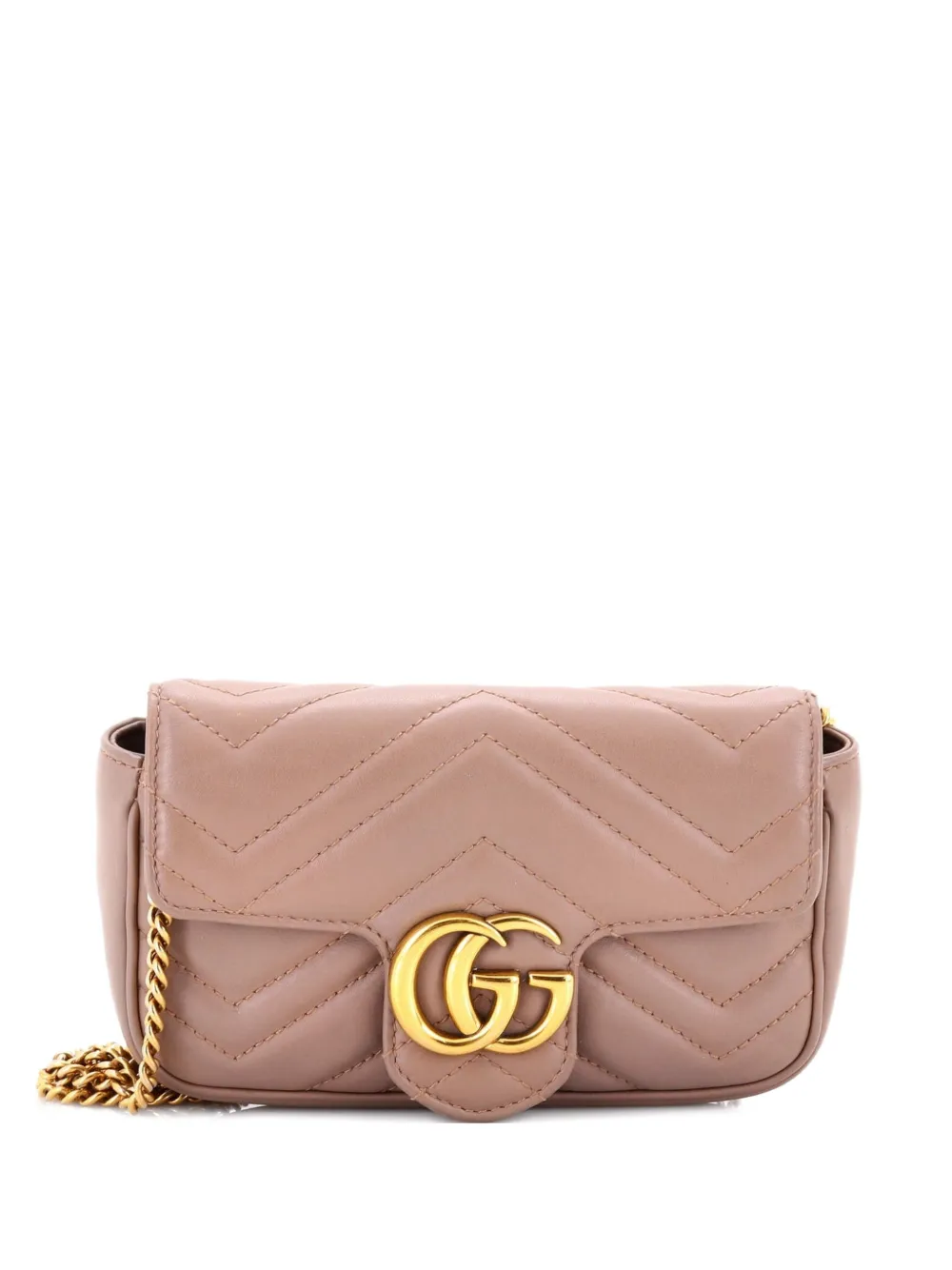 Gucci Pre-Owned GG Marmont Flap Bag Matelasse Leather Super Mini crossbody bag - Toni neutri