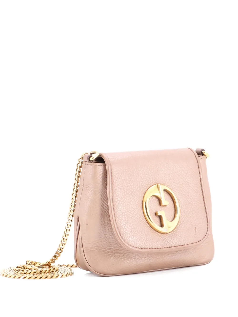 Gucci Pre-Owned 1973 Chain Shoulder Bag Leather Small crossbody bag - Oro