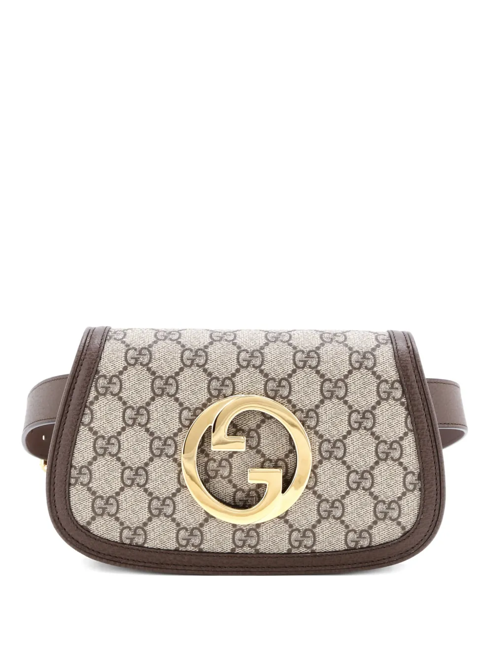 Pre-owned Gucci Blondie Gg Coated Canvas Belt Bag In Brown