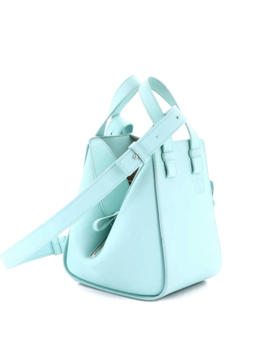 Loewe Pre-Owned Monochrome Hammock Bag Leather Compact crossbody bag - Blu