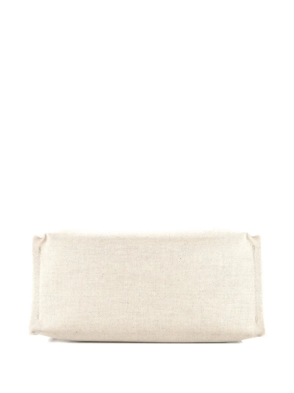 Pre-owned Gucci Logo Shopper Printed Canvas Small Tote Bag In Neutral