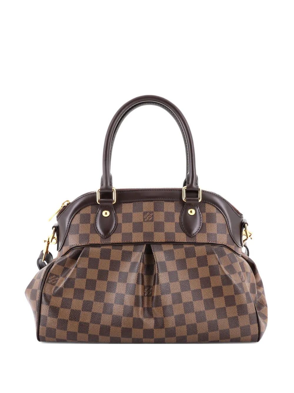 Pre-owned Louis Vuitton Trevi Handbag Damier Pm Satchel In Brown