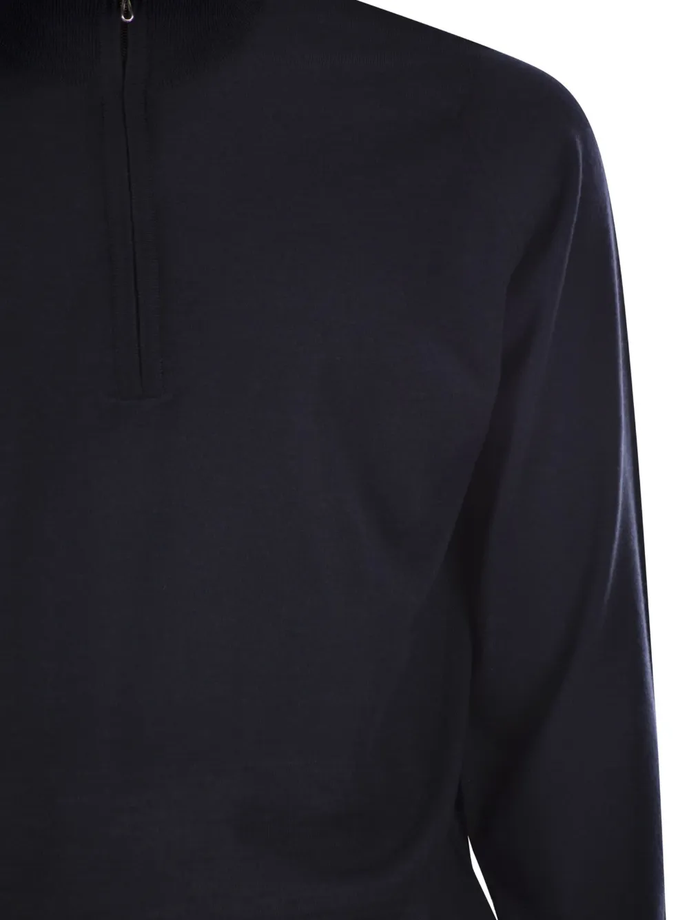 John Smedley Trui met hoge hals Blauw