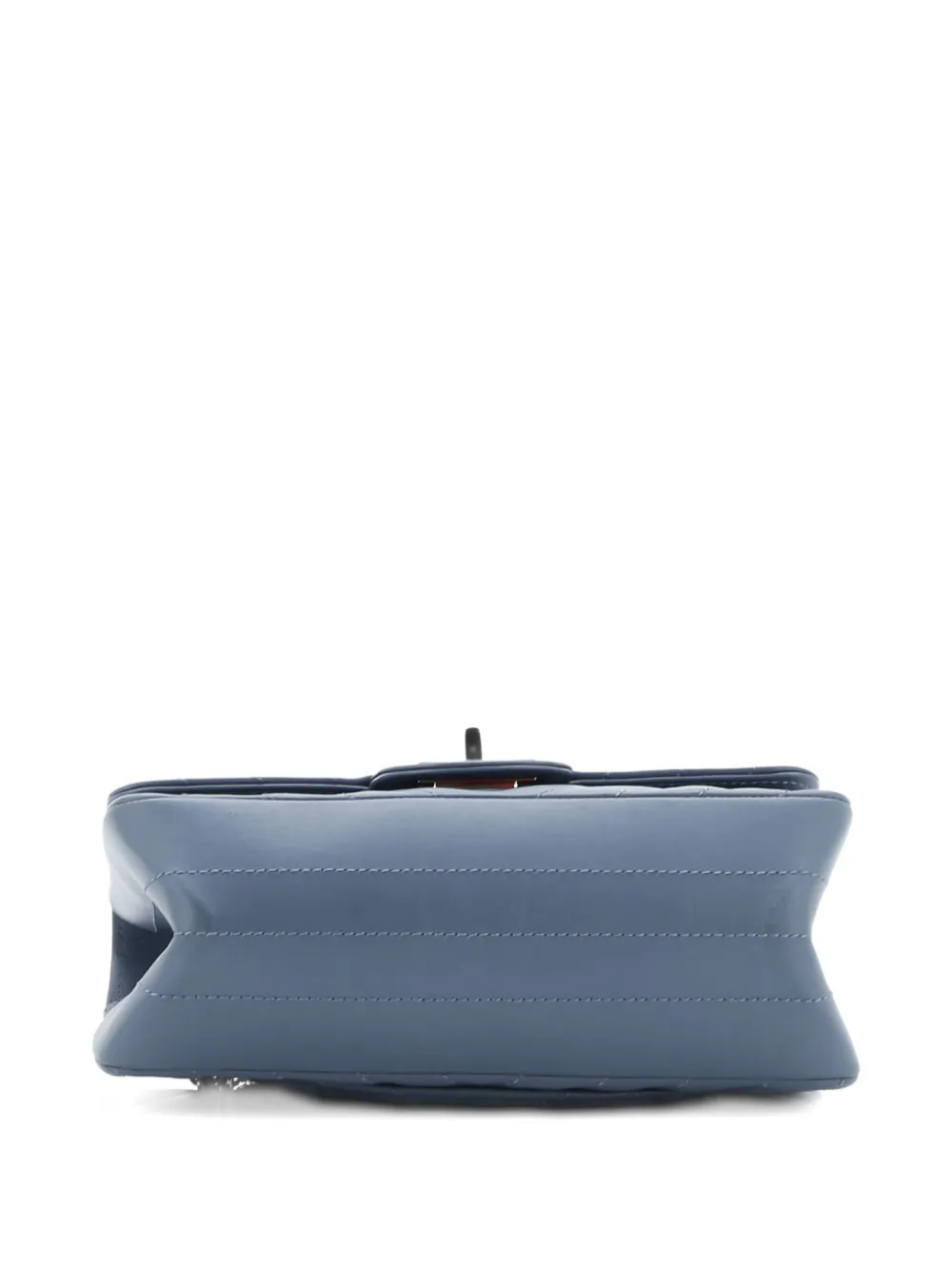 Pre-owned Chanel Reissue 2.55 Flap Bag Chevron Aged Calfskin Mini Shoulder Bag In Blue