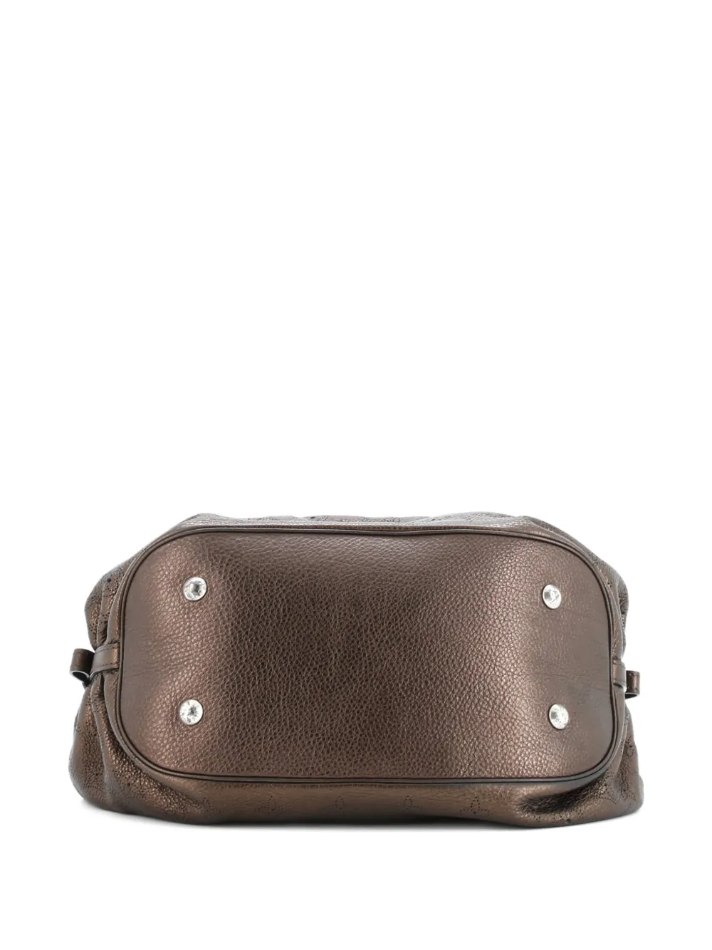 Pre-owned Louis Vuitton L Mahina Leather Hobo Bag In Brown