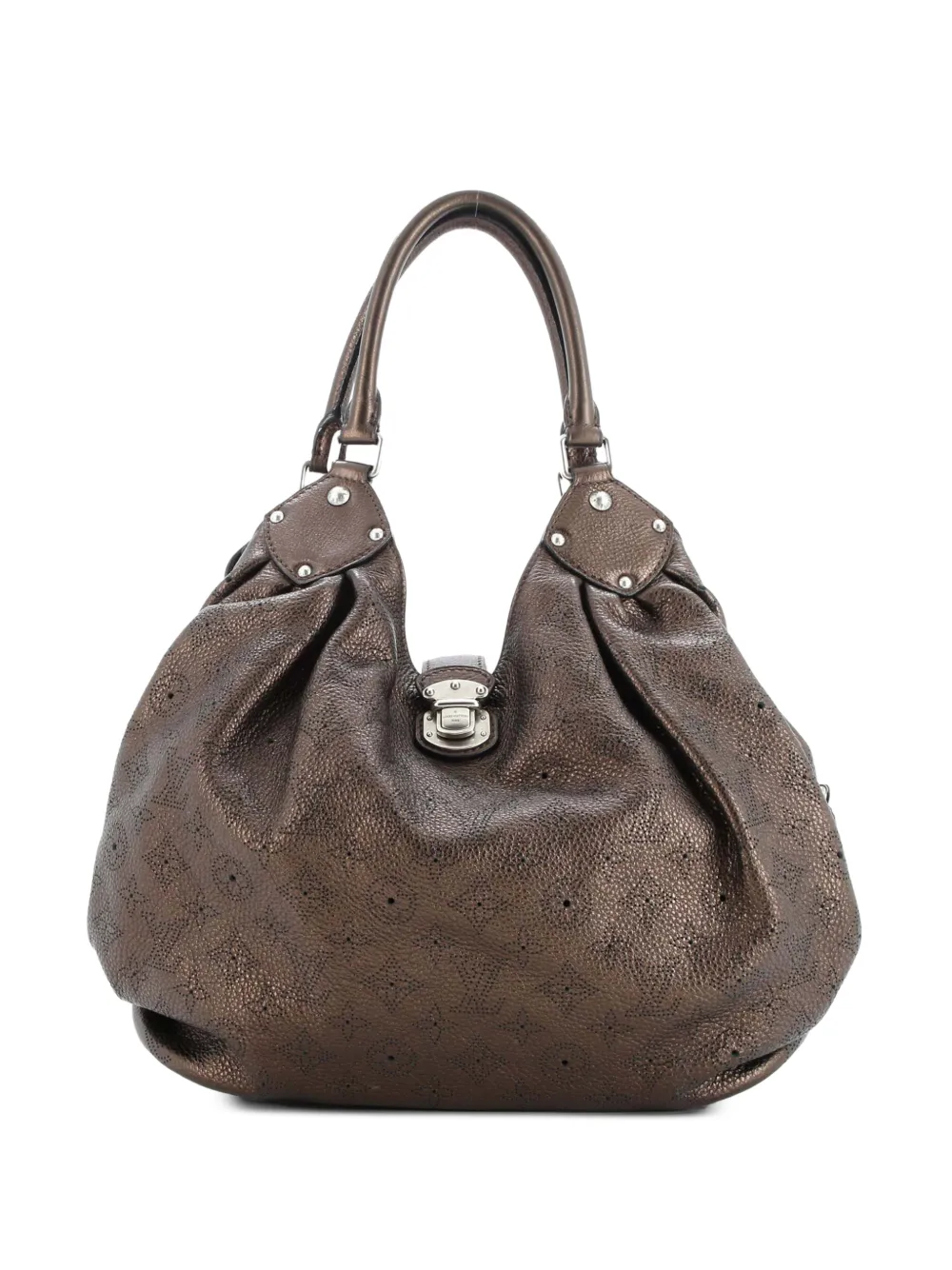 Louis Vuitton Pre-Owned L Mahina Leather hobo bag - Brown